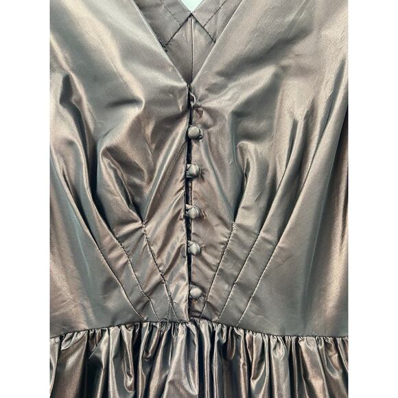 Victor Costa Ltd. Women’s Vintage Taffeta Balloon Leg One Piece Iridescent 10 - Picture 3 of 16